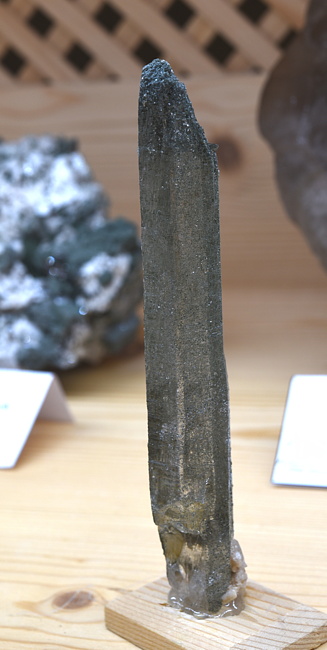 Quarzspitze mit Chlorit| H: 8 cm; F: Trippach; Finder: Peter Kirchler 