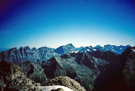 Bergkette mit Titlis| vom Steinhüshorn aus gesehen.