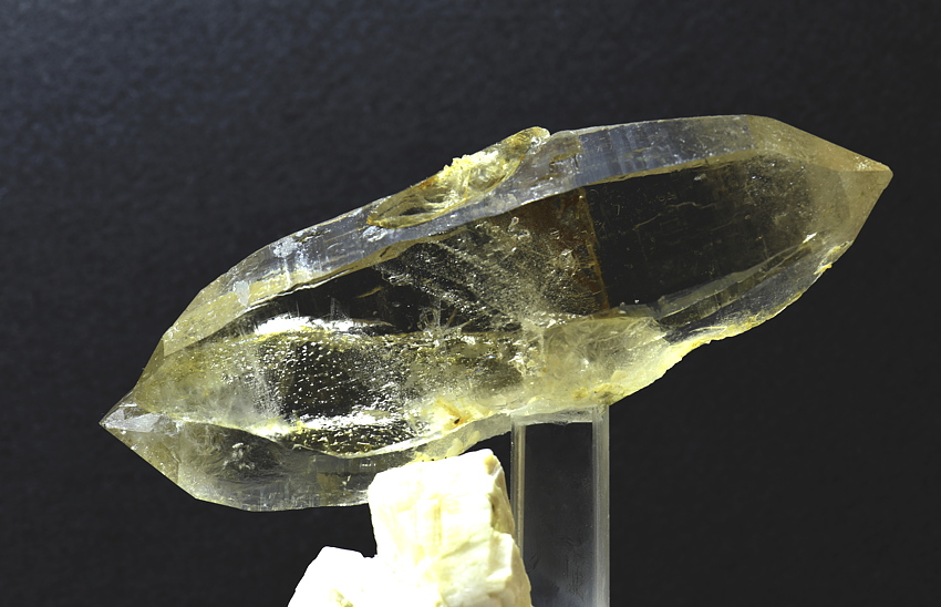 klarer Bergkristall-Doppelender| B: ca. 12 cm, F: Ödenwinkel, Stubachtal; Finder: Harald Spuller und Michael Neff 