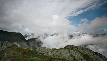Bergstimmung| immer wieder sind die Strahler fasziniert von der Bergwelt, den Wolkenbildern und Stimmungen. 