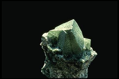 Adularzwilling mit Chlorit, Staldental UR, Bildbreite 3 cm, 