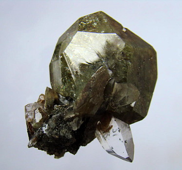 Titanit und Bergkristall| (gleiche Stufe wie vorheriges Bild) B: 3cm; F: Gastacherwände, OT (Ö). [DSC01307xs] 