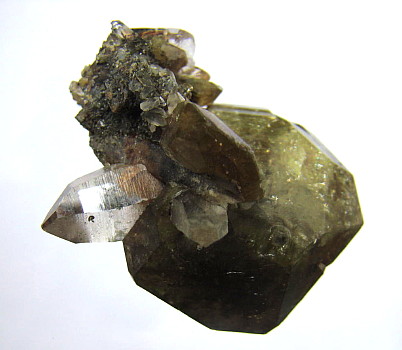 Titanit und Bergkristall| (gleiche Stufe wie vorheriges Bild) B: 3cm; F: Gastacherwände, OT (Ö). [DSC01310xs] 