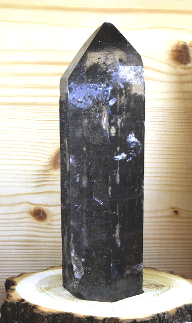 Grosse Quarzspitze mit Chloriteinschluss | H: 30 cm; F: Pfitsch Grabe; Finder: Hans Peter Gruber und Erhard Staffler 