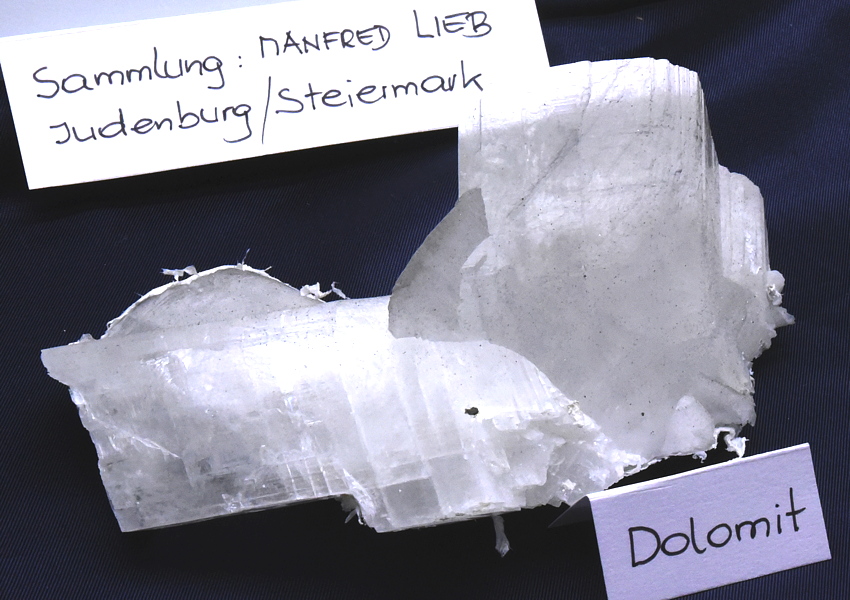 Dolomitkristalle | B: 10 cm; F: Judenburg, Steiermark, Ö; Sammlung: Manfred Lieb| 