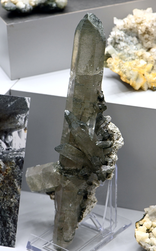 Bergkristall mit Chlorit| H: 16 cm; F: Ahrntal; Finder: Peter Kirchler
