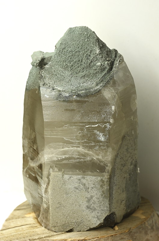 Bergkristall-Spitze mit Chloritphantom | H: 2cm; F: Ahrntal; Sammlung: Peter Kirchler