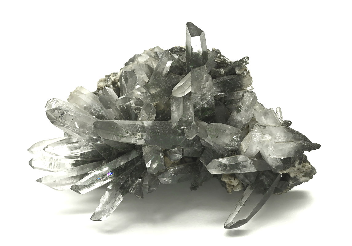 Bergkristall mit Periklin und Chlorit | B: 12 cm; F: Plätzen, Pfitsch; Sammlung: Adolf Mair