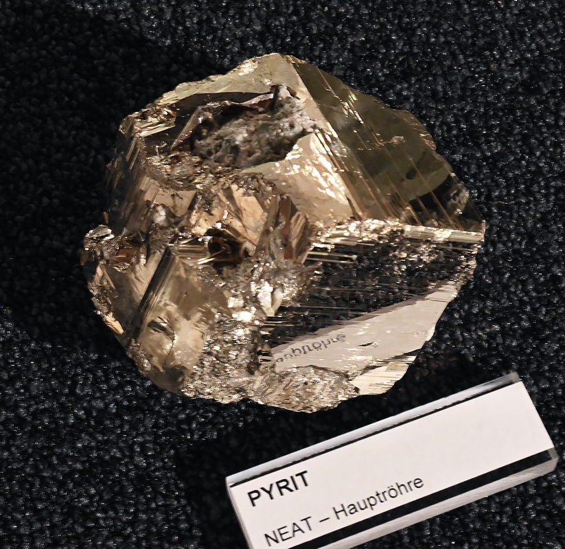 Pyrit| B: 8 cm; NEAT-Hauptröhre UR; Sammlung: Kanton Uri