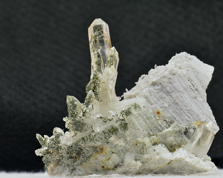 Bergkristall-Stufe| B: 8cm, F: Habachtal; Finder: Franz Millgramer, Ferdinand Kaltenhauser, Herbert Vorreiter. 