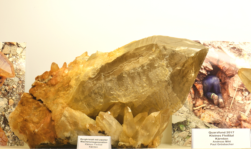 Bergkristall mit zweiter Wachstumsgeneration| LK: 40 cm; F: Kleines Fleisstal, Kärnten; Finder: Andreas Mikl, Paul Grösbacher