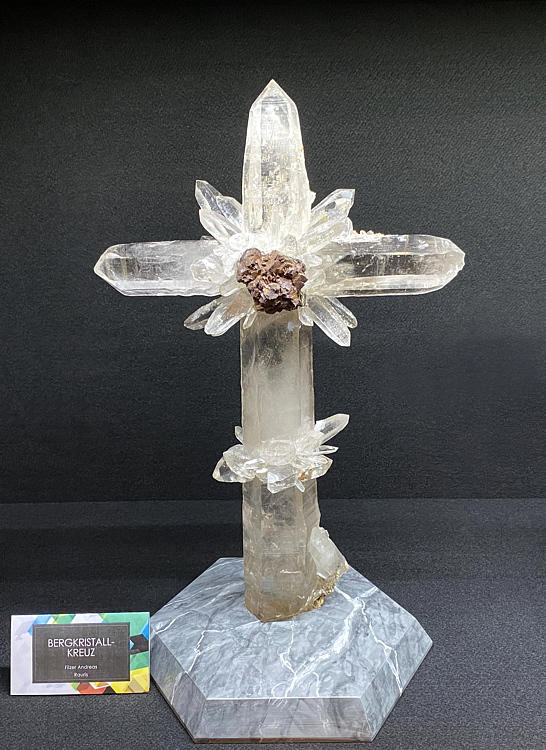 Bergkristall-Kreuz| H=30cm, Fundort: Rauris; Finder: Andreas Filzer
