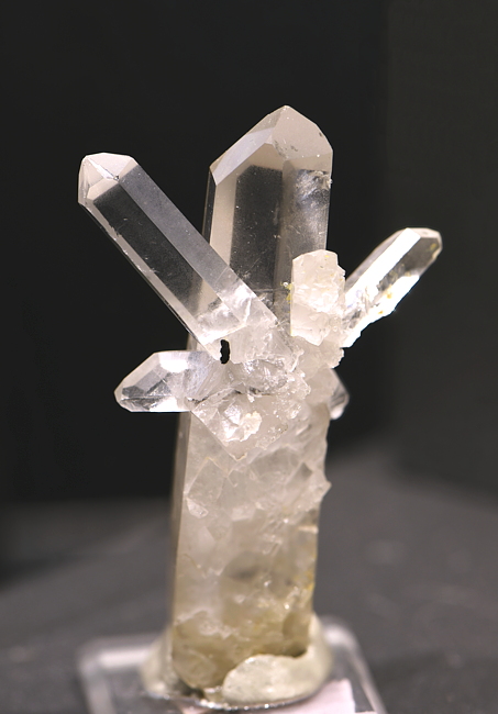 Bergkristall-Männchen| H: ca. 6 cm; F: Piz Beverin; Sammlung: Ruedi Liechti