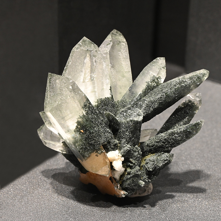 Bergkristall, Chlorit, Rutil, Sagenit| H: 7 cm; F: Gotthard TI; Sammlung: Guido Frigerio