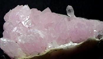 Rose Quartz Sceptre; Minas Gerais/Sapucaia Mine - Brazil, Miniature, 7 cm across. Ever seen a sceptred rose quartz??? Small but choice. $75.  