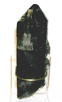 Bergkristall-Spitze mit Chloriteinschluss| H: 11cm